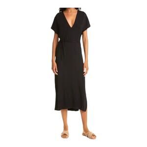 Vince Dress double v neck popover black size X-Small XS
